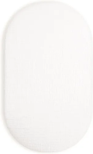 Sábana de moisés para bebé niño y niña, sábanas ajustadas para colchón rectangular, ovalado, de forma de reloj de arena, sábanas de cesta de Blanco