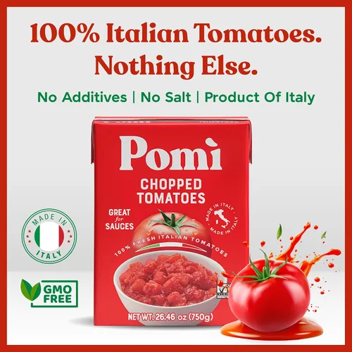Miniatura 3 de Pomì - Tomates picados sin OMG, sin gluten, sin BPA, tomates italianos 100% frescos para salsas, pasta y pizza, alternativa a tomates enlatados