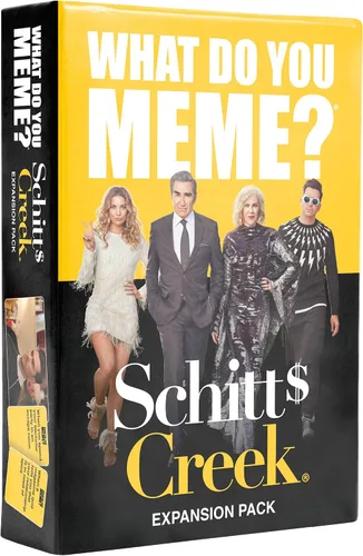 WHAT DO YOU MEME? Paquete de expansión Schitt's Creek: diseñado para ser agregado al juego de fiesta principal