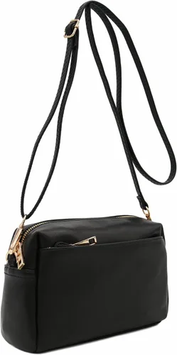 Miniatura 58 de FashionPuzzle Triple Zip Small Crossbody Bag