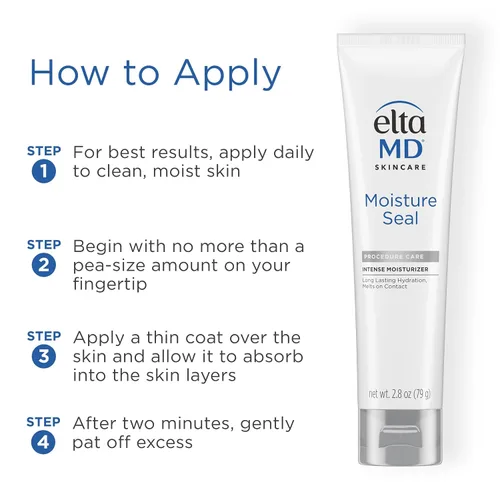 Miniatura 5 de EltaMD Hidratante para el cuidado de la piel Moisture Seal - Hidratante seco para cuerpo y cara para pieles sensibles, tubo de 2.8 onzas