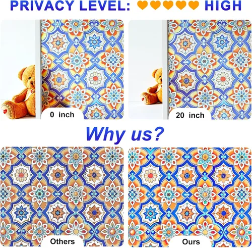 Miniatura 7 de SOMWISE Película de privacidad para ventana de vidrio esmerilado con herramientas, bloqueo de calor, anti-UV, antirreflejo, adherencia estática