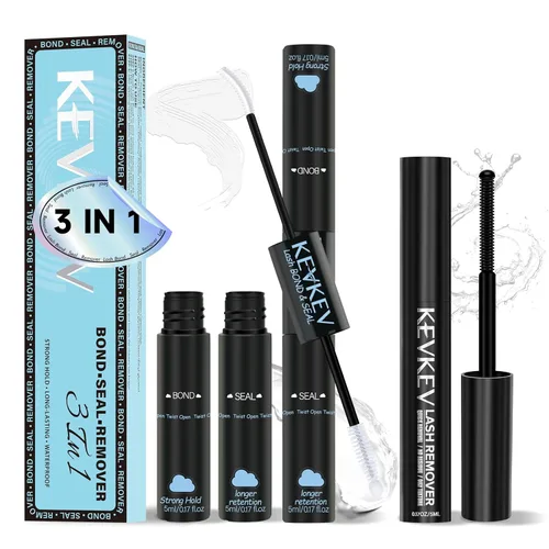 Lash Cluster Glue Lash Remover For Lash Extensions 3 In 1 Kit Strong Hold Clear Bond and Seal Lash Glue Gentle Quick Removal Lash Cluster Remover