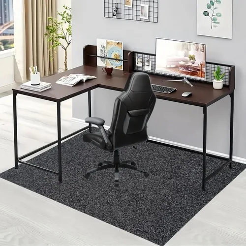 Miniatura 9 de Tapete grande para silla de escritorio de oficina de 63 x 51 pulgadas, protector de suelo antideslizante para suelos duros, madera dura, azulejos
