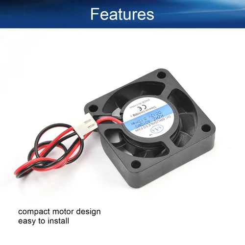 Miniatura 3 de Bettomshin Ventilador de enfriamiento 4010MS 1.575x1.575x0.394 in DC 12V 0.1A 2.4W Rodamientos de manga Rodamientos de retención de aceite 1 unids