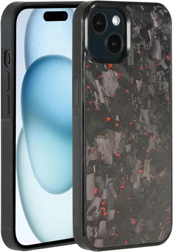 Miniatura 10 de Grip Series - Funda para iPhone 15 con fibra de carbono forjada real, diseño de bordes agarres, compatible con carga inalámbrica, compatible