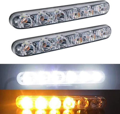 Miniatura 9 de Juego de 2 piezas de luces LED de alta potencia para conducción diurna, faros antiniebla LED para coche, ajuste universal