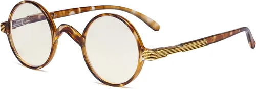 Miniatura 12 de Eyekepper Lentes de filtro de luz azul, lentes de computadora, lectores de bloqueo redondo pequeño con bisagras de resorte, Lente Lente