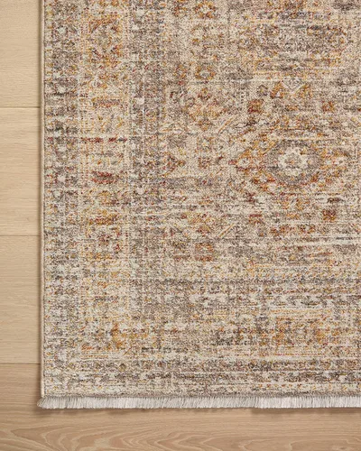 Miniatura 9 de Loloi Angela Rose Blake Collection BLA-06 Avena/Especias 9' x 13', Altura de Pelo 0.25", Flecos, Alfombra