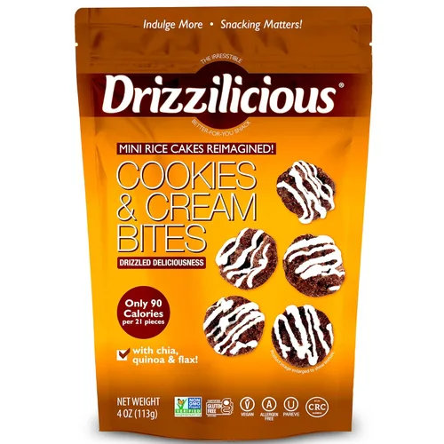 Miniatura 15 de Drizzilicious Mini Tortas de Arroz Sabor Tostada Francesa – Crisps de arroz, aperitivo saludable para adultos y niños, tortas de arroz saborizadas