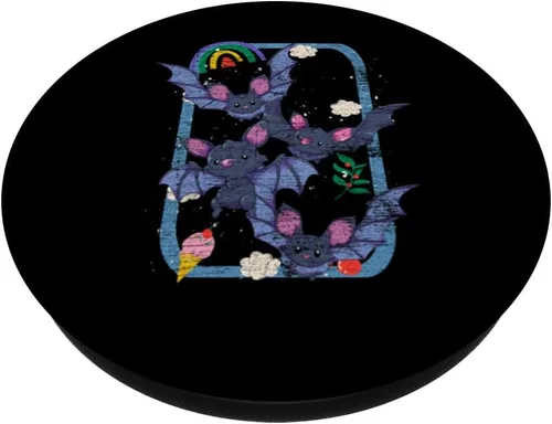 Miniatura 2 de Amante de los murciélagos de Halloween Animal Flying Bat lindo Rainbow Bat PopSockets intercambiables PopGrip