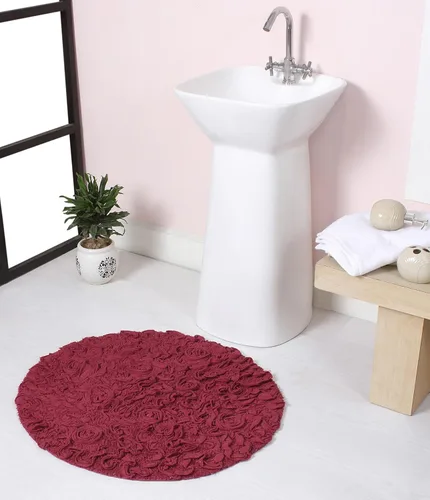 Miniatura 130 de Home Weavers Bell Flower Collection - Tapetes de baño copetudos 100 % algodón, extrasuaves y absorbentes, antideslizantes, lavables a máquina, lino