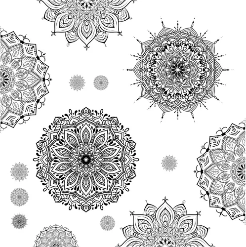 Miniatura 8 de Kazova 20 calcomanías de pared de mandala grande, 20 unidades, 2 hojas, color negro, calcomanías de mandala boho para dormitorio, sala de estar