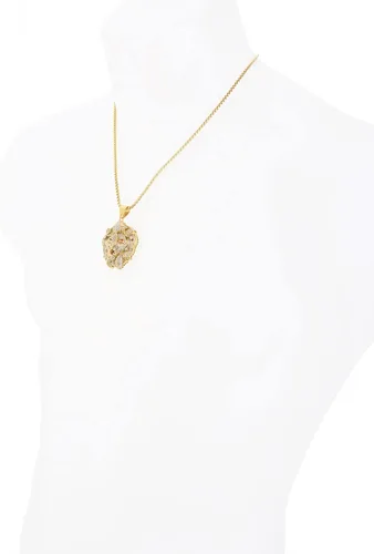 Miniatura 4 de Collar de cadena SCP para hombre con cabeza de león chapado en oro de acero inoxidable chapado en plata de 20 pulgadas