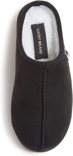 Lucky Brand Pantuflas tipo zueco de microgamuza de espuma viscoelástica para niños, antideslizantes para interiores y exteriores, zuecos de
