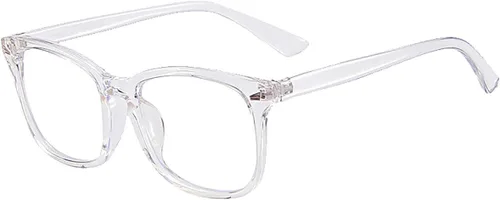Miniatura 2 de MAXJULI - Lentes de bloqueo de luz azul, para lectura en computadora/juegos/TV/teléfonos para mujeres y hombres (transparentes)