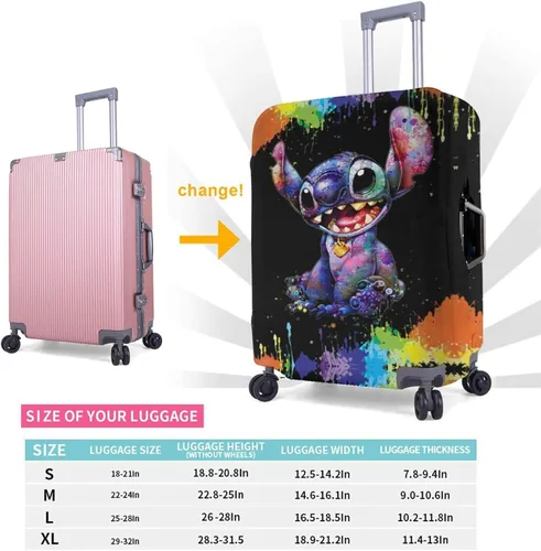 Miniatura 7 de ISUNIET Funda de equipaje lavable para maletero, funda protectora para maleta de viaje de 18 a 32 pulgadas, protector de equipaje para mujeres