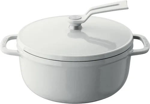 Miniatura 12 de Olla para Horno Holandés Vermicular 2.0 Olla de Hierro Fundido Esmaltada Ligera 18cm (2 qt) No Tóxica Compatible con Inducción Horno Mate