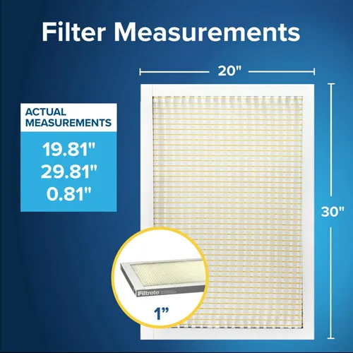 Miniatura 2 de Filtrete Filtro de aire de 20 x 30 x 1, MPR 300, MERV 5, Clean Living Basic Dust Filtros de aire plisados de 1 pulgada (3 meses), 6 filtros