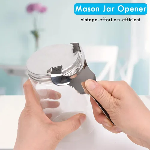 Miniatura 3 de Abridor de tarros Mason para tapas de conserva, sin abolladuras ni daños, multiusos para abridor de botellas y varias tapas, abridor de tarros