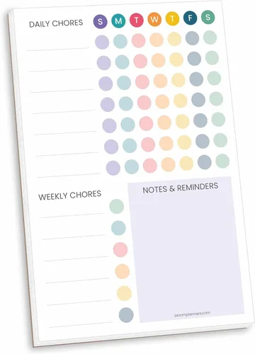 bloom daily planners Bloc magnético de planificación de tareas – Rastreador de hábitos y tareas pendientes diarios y semanales para adultos,