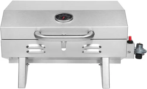 ROVSUN Parrilla portátil de gas propano de 12,000 BTU, parrilla de cocina al aire libre para picnic, camping, caravana, patio, jardín, barbacoa,