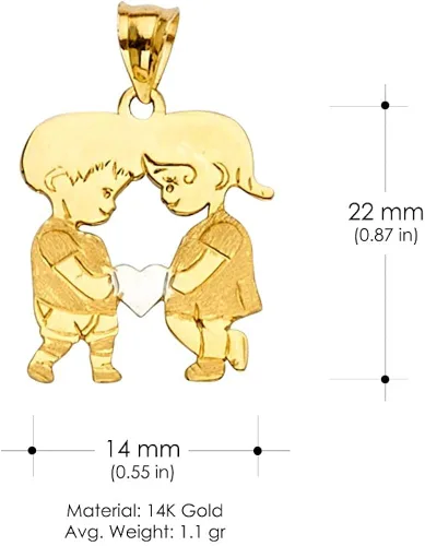 Miniatura 4 de Ioka Colgante de oro amarillo de 14 quilates para collar o cadena