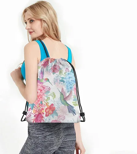 Miniatura 4 de Mochila con cordón de unicornio arcoíris y bolsa de gimnasio con cordón, Multi-a133, Mochilas de viaje