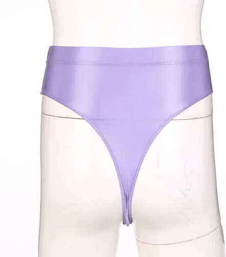 Miniatura 4 de YiZYiF Braguitas de medias brillantes para hombre, bolsa de bulto, ropa interior suave transparente