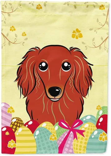 Miniatura 42 de Caroline's Treasures BB1920CHF - Bandera de caza de huevos de Pascua con diseño de bulldog francés, para casa, gran porche, para colgar en la pared