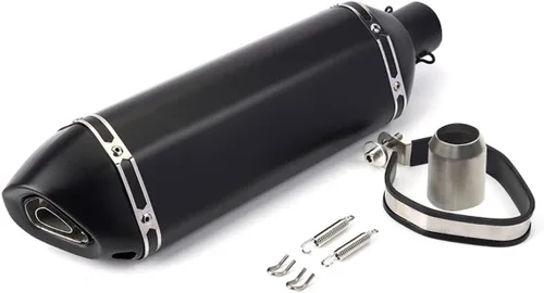 Miniatura 8 de Silenciador de escape de fibra de carbono de 1.5 – 2 pulgadas con DB Killer extraíble para motocicletas de calle/deporte y scooters con tubos