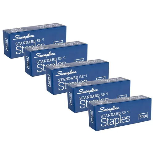 Miniatura 10 de Swingline® Grapas estándar, 1/4 ", tira completa, caja de 5,000