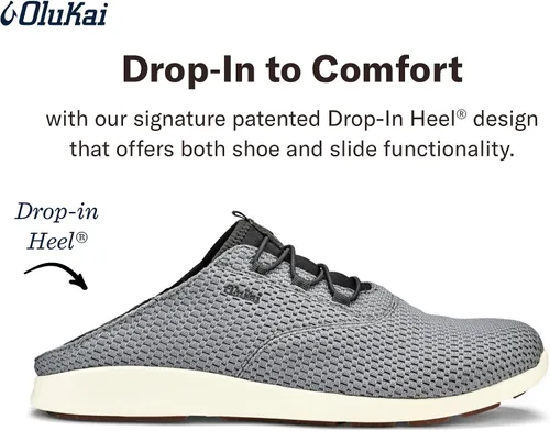 Miniatura 4 de OLUKAI Alapa Li - Tenis deportivos para hombre, malla transpirable y diseño que absorbe la humedad, sin cordones, ligeros y de apoyo