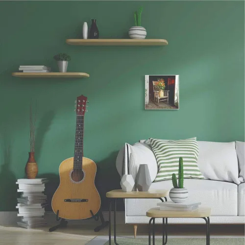 Miniatura 4 de Stupell Industries Placa de pared con ilustración de maceta de granero en silla mecedora antigua, 12 x 12, multicolor