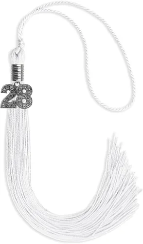 Miniatura 92 de Endea Graduation Borla de un solo color con dije de plata brillante (oro antiguo, 2022)