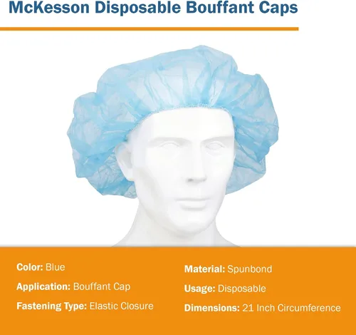 Miniatura 5 de McKesson Tapa Bouffant 500 por estuche 40171100, Azul
