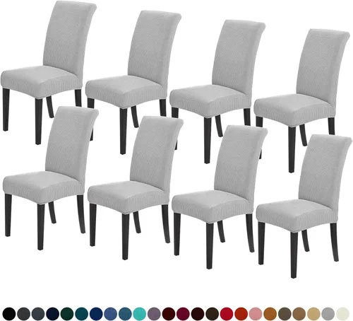 Miniatura 56 de Joccun Fundas para Sillas de Comedor Juego de 2, Fundas Elásticas para Sillas de Comedor Fundas para Sillas de Comedor Protector de Asiento, Funda