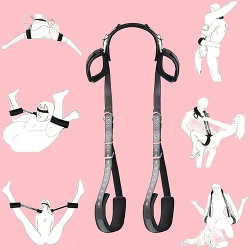 Miniatura 2 de SM Games - Juguetes de cama sexual, kit de cuerda de servidumbre, juego de cama BDSM Sexo Bondage con esposas y correas para las piernas, puños
