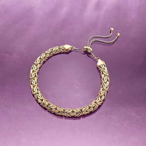 Miniatura 6 de Ross-Simons - Pulsera de bolo bizantino plata chapada en oro amarillo US_JWEY_B077YT3FQM