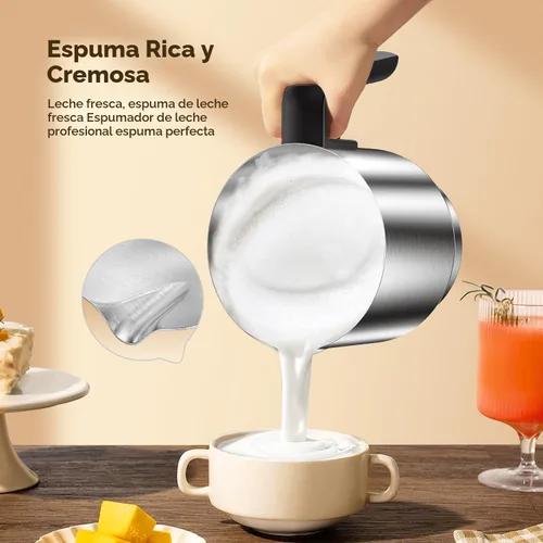 Miniatura 5 de Espumador de leche y vaporizador, espumador de leche eléctrico desmontable y de gran capacidad, máquina automática de espuma caliente y fría