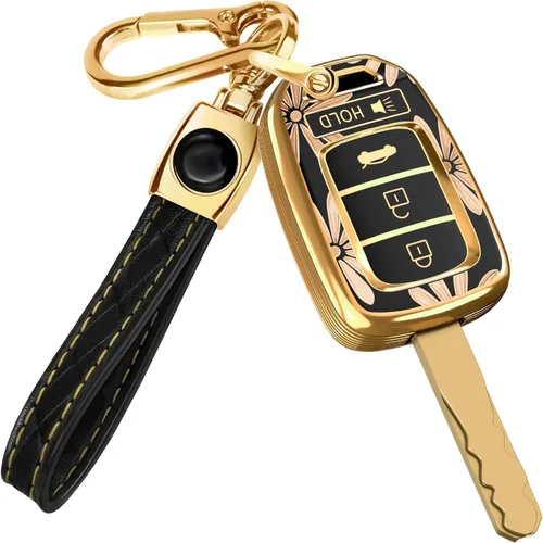 Miniatura 9 de Lucrum Compatible con funda para llavero Honda y llavero de cuero - Estuche de llavero de TPU para Accord Civic CR-V HR-V Pilot Ridgeline SE LX