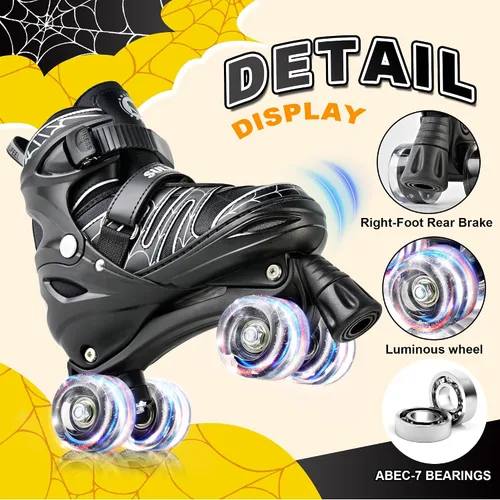 Miniatura 4 de SULIFEEL - Patines ajustables para niños para niños de 3-5, 5-8, 6-12 años con ruedas iluminadas ajustables de 4 tamaños, el mejor regalo para niños