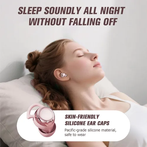 Miniatura 2 de Yihou Audífonos invisibles pequeños para dormir, color rosa, inalámbricos, Bluetooth, cómodos, para dormir de lado, pequeños, pequeños, discretos