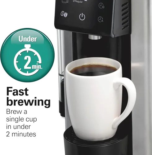 Miniatura 6 de Hamilton Beach FlexBrew Advanced 5-en-1 programable cafetera de 12 tazas con goteo y porción individual para café caliente y helado con depósito