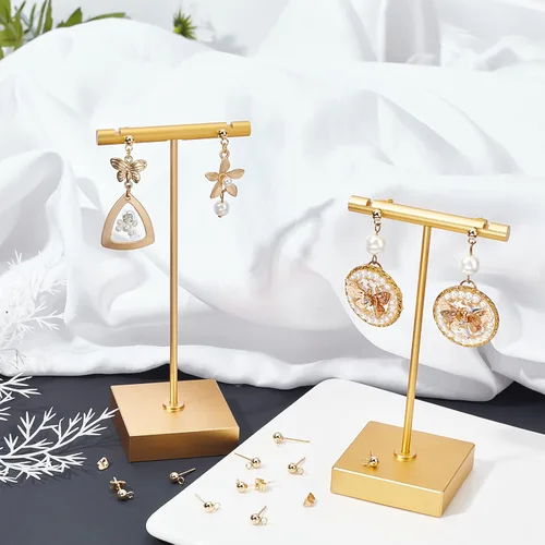 Miniatura 5 de Beebeecraft 100 PIEZAS de Pendientes de Poste de Bola Chapados en Oro de 24K con Lazo, Accesorios para Pendientes con Poste de Bola para Hacer Dorado