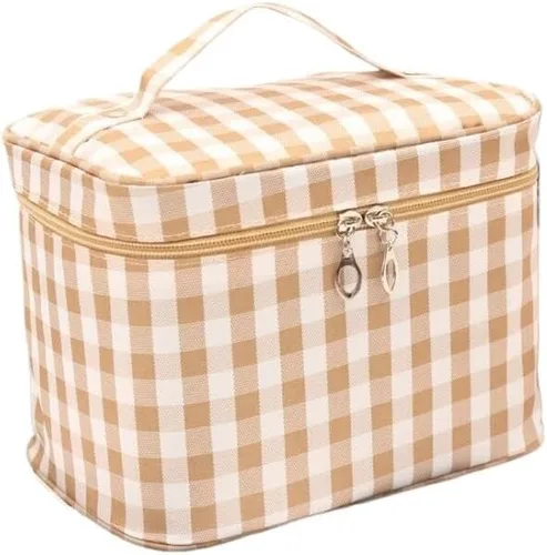 Miniatura 7 de Bolsa De Maquillaje Portátil Impermeable Para Mujer, Organizador De Artículos De Tocador De Alta Capacidad, Estuches De Cosméticos De