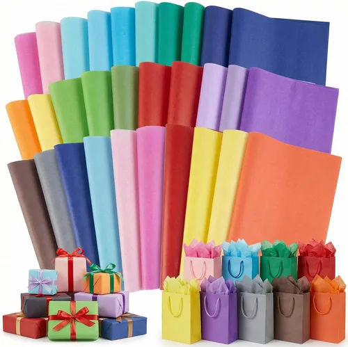 Miniatura 9 de Shindel 120 hojas de papel de seda rosa, papel de regalo de 20 x 14 pulgadas para bolsas de regalo, bodas, despedidas de soltera, proyectos