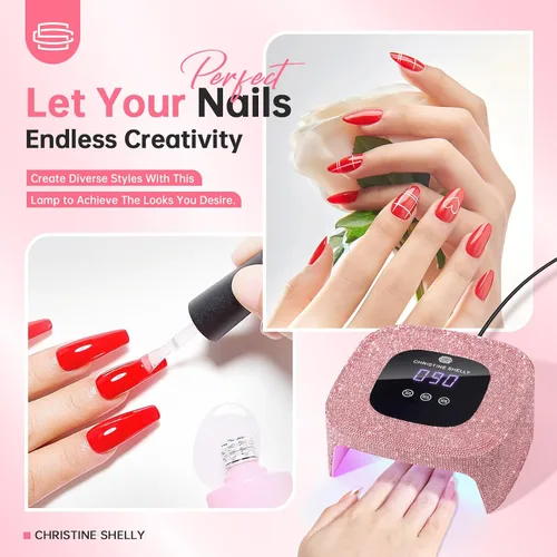 Miniatura 7 de UV Nail Lamp, UV Light for Gel Nails,48W Plug-in Mini Diamond Nail Lamp Nail Dryer with Touch Control Auto Sensor and 3 Timer Settings Nail Light