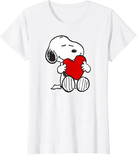 Miniatura 23 de Peanuts Camiseta de San Valentín Snoopy Hugging Heart, Negro