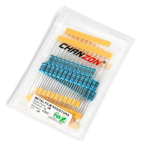 Miniatura 75 de Chanzon 50 piezas 1 W 10 Ω ohm Resistencia de película metálica fija de tolerancia 0.01 ±1% 10R MF Resistencias de agujero pasante con limitación